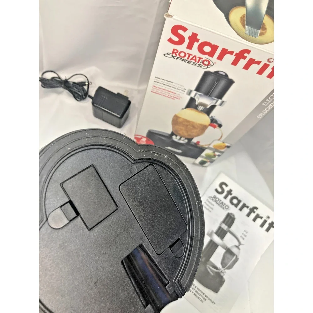 Starfrit Rotato Express Electric Peeler Black - w/ 6V Power Adapter & Extra Blad